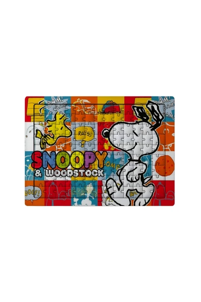 GHOSTBASTIR DESİGN Snoopy 99 Parça Ayaklı Puzzle Dekoratif Çocuk Yapbozu 033 ürün görseli 1