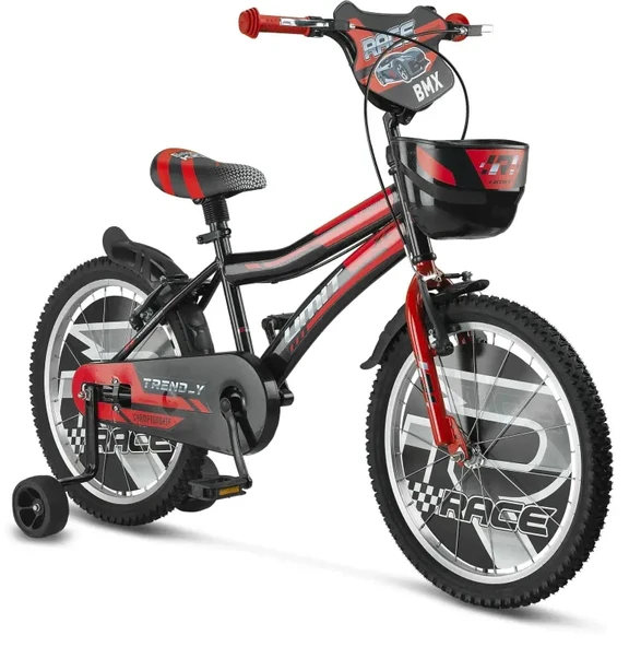 ÜMİT 1602 TREND-Y-BMX-SEPET-V-ERKEK ÇOCUK BİSİKLETİ 16 JANT SİYAH KIRMIZI ürün görseli 1