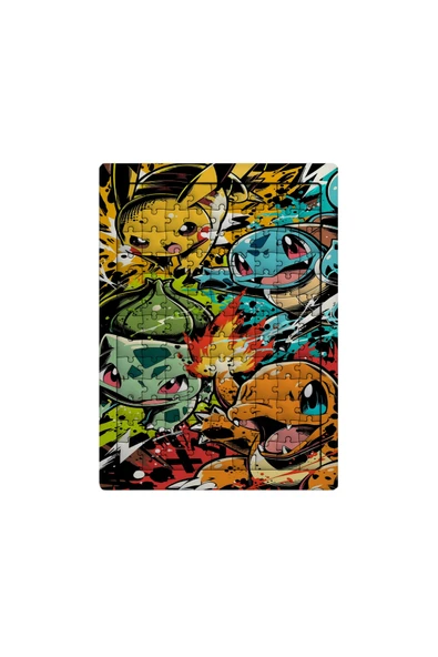 GHOSTBASTIR DESİGN Pokemon 99 Parça Ayaklı Puzzle Dekoratif Çocuk Yapbozu 004 ürün görseli 1