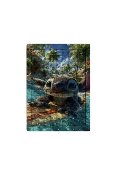 GHOSTBASTIR DESİGN Stitch 99 Parça Ayaklı Puzzle Dekoratif Çocuk Yapbozu 047 ürün görseli 1