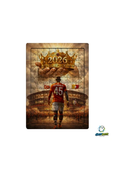 GHOSTBASTIR Design Galatasaray Osimhen 99 Parça Ayaklı Puzzle Dekoratif Çocuk Yapbozu 0157 ürün görseli 1