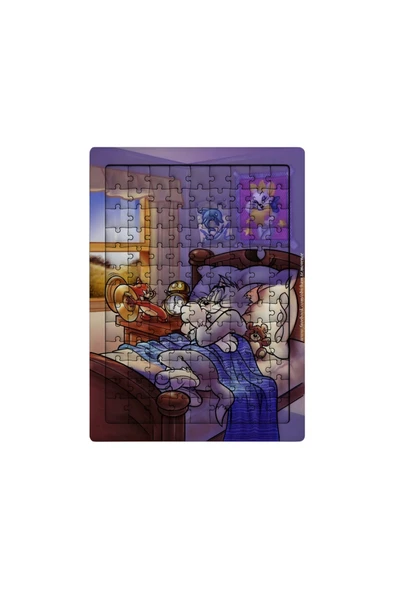 GHOSTBASTIR DESİGN Tom ve Jerry 99 Parça Ayaklı Puzzle Dekoratif Çocuk Yapbozu 051 ürün görseli 1