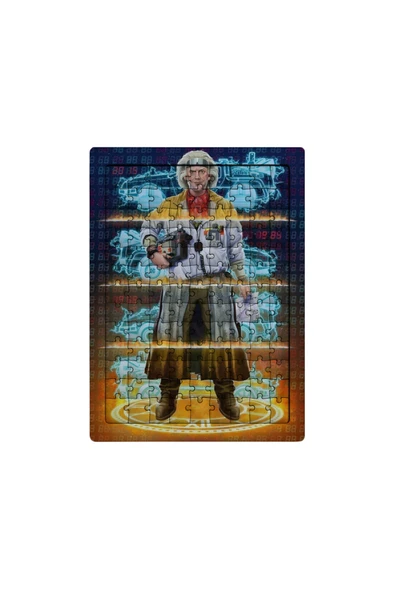 GHOSTBASTIR DESİGN Geleceğe Dönüş 99 Parça Ayaklı Puzzle Dekoratif Çocuk Yapbozu 013 ürün görseli 1