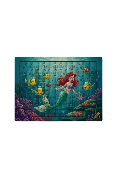 GHOSTBASTIR Design Prenses Ariel 99 Parça Ayaklı Puzzle Dekoratif Çocuk Yapbozu 0128 ürün görseli 1