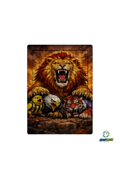 GHOSTBASTIR Design Galatasaray 99 Parça Ayaklı Puzzle Dekoratif Çocuk Yapbozu 0158 ürün görseli 1