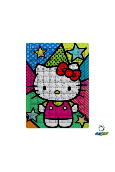 GHOSTBASTIR Design Hello Kitty 99 Parça Ayaklı Puzzle Dekoratif Çocuk Yapbozu 0164 ürün görseli 1