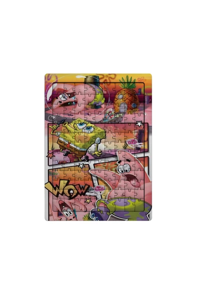GHOSTBASTIR DESİGN Sünger Bob 99 Parça Ayaklı Puzzle Dekoratif Çocuk Yapbozu 034 ürün görseli 1