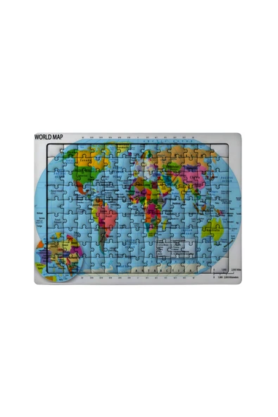 GHOSTBASTIR DESİGN Eğitici Dünya Haritası 99 Parça Ayaklı Puzzle Dekoratif Çocuk Yapbozu 056 ürün görseli 1
