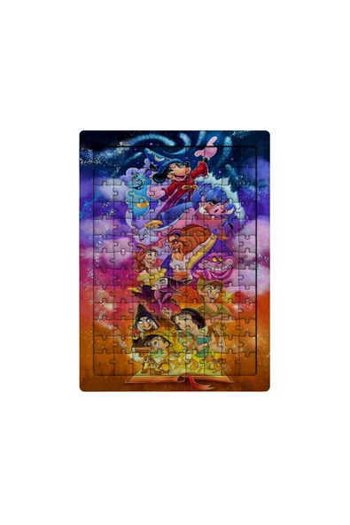 GHOSTBASTIR DESİGN Disney Karakterleri 99 Parça Ayaklı Puzzle Dekoratif Çocuk Yapbozu 018 ürün görseli 1