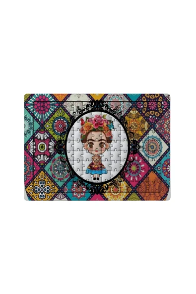 GHOSTBASTIR Design Frida Kahlo 99 Parça Ayaklı Puzzle Dekoratif Çocuk Yapbozu 0104 ürün görseli 1
