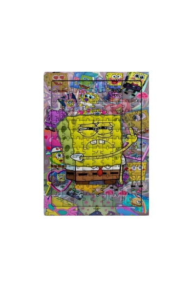 GHOSTBASTIR DESİGN Sünger Bob 99 Parça Ayaklı Puzzle Dekoratif Çocuk Yapbozu 009 ürün görseli 1