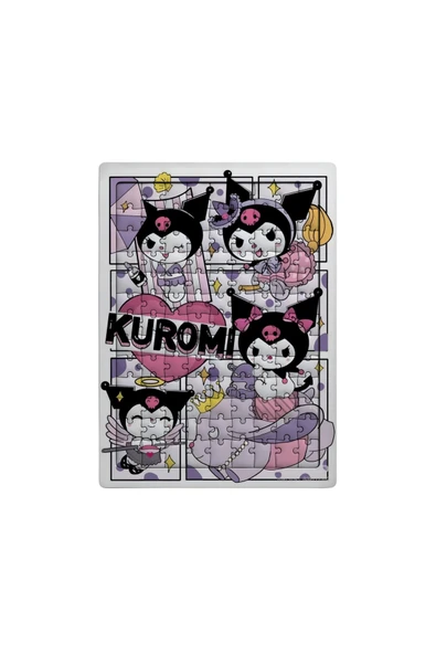 GHOSTBASTIR DESİGN Kuromi 99 Parça Ayaklı Puzzle Dekoratif Çocuk Yapbozu 069 ürün görseli 1
