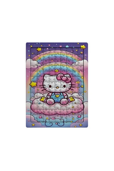 GHOSTBASTIR DESİGN Hello Kitty 99 Parça Ayaklı Puzzle Dekoratif Çocuk Yapbozu 061 ürün görseli 1