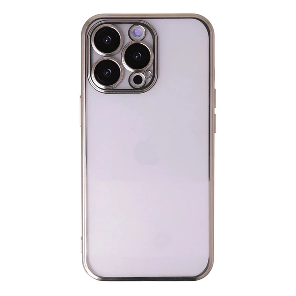 Apple İphone 13 Pro Max Kılıf Razer Lensli Silikon - Gold ürün görseli 1