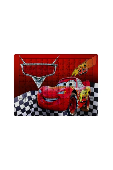 GHOSTBASTIR DESİGN Arabalar 99 Parça Ayaklı Puzzle Dekoratif Çocuk Yapbozu 0102 ürün görseli 1
