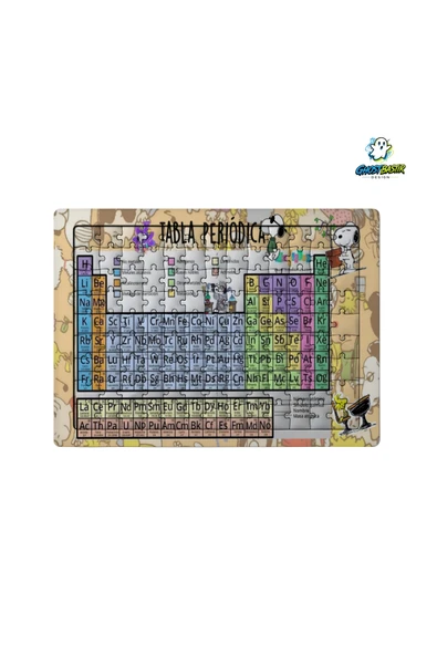 GHOSTBASTIR Design Eğitici Snoopy Periyodik Tablo 99 Parça Ayaklı Puzzle Dekoratif Çocuk Yapbozu 0108 ürün görseli 1