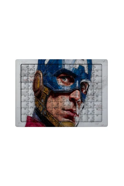 GHOSTBASTIR DESİGN Kaptan Amerika 99 Parça Ayaklı Puzzle Dekoratif Çocuk Yapbozu 028 ürün görseli 1