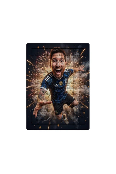 GHOSTBASTIR DESİGN Messi 99 Parça Ayaklı Puzzle Dekoratif Çocuk Yapbozu 087 ürün görseli 1