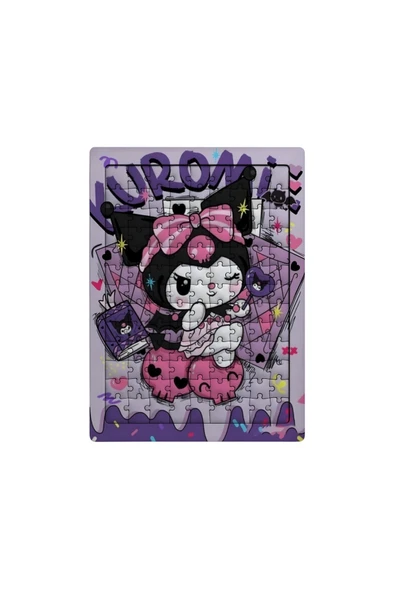 GHOSTBASTIR DESİGN Kuromi 99 Parça Ayaklı Puzzle Dekoratif Çocuk Yapbozu 070 ürün görseli 1