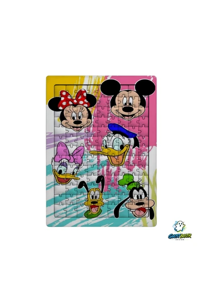 GHOSTBASTIR Design Disney Karakterleri 99 Parça Ayaklı Puzzle Dekoratif Çocuk Yapbozu 0214 ürün görseli 1