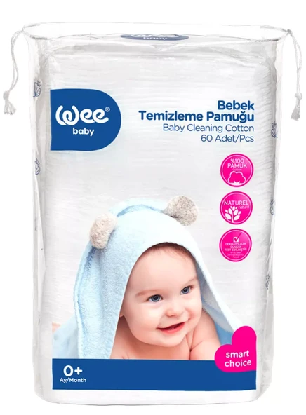 Wee baby Bebek Temizleme Pamuğu 60’lı ürün görseli 1