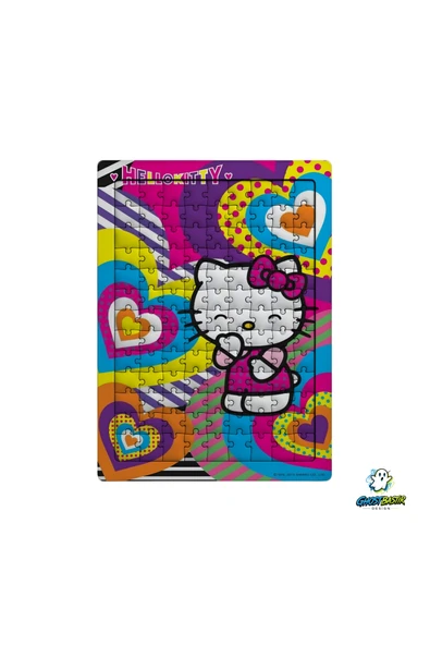GHOSTBASTIR Design Hello Kitty 99 Parça Ayaklı Puzzle Dekoratif Çocuk Yapbozu 0161 ürün görseli 1