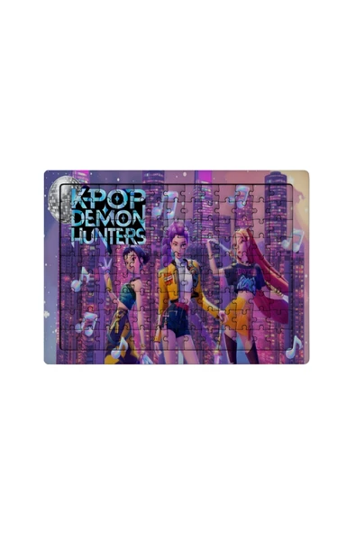 GHOSTBASTIR Design K-Pop Demon Hunters 99 Parça Ayaklı Puzzle Dekoratif Çocuk Yapbozu 0124 ürün görseli 1