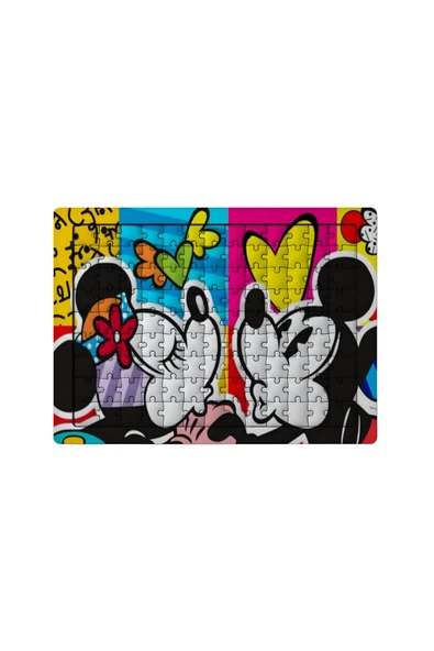 GHOSTBASTIR DESİGN Mickey Mouse 99 Parça Ayaklı Puzzle Dekoratif Çocuk Yapbozu 085 ürün görseli 1