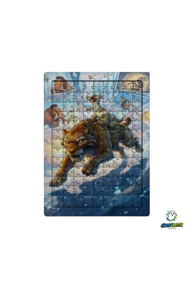 GHOSTBASTIR Design Buz Devri 99 Parça Ayaklı Puzzle Dekoratif Çocuk Yapbozu 0147 ürün görseli 1