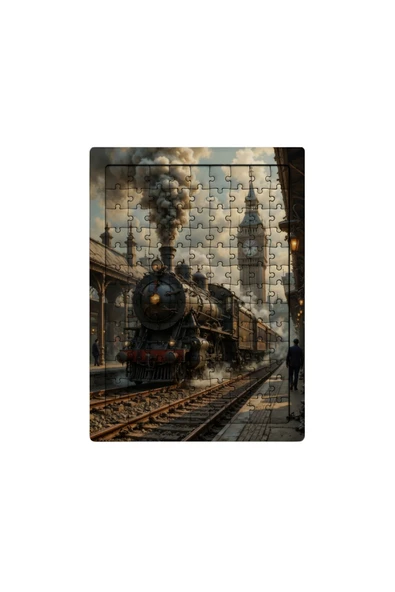 GHOSTBASTIR DESİGN Londra Big Ben Tren İstasyonu 99 Parça Ayaklı Puzzle Dekoratif Çocuk Yapbozu 071 ürün görseli 1