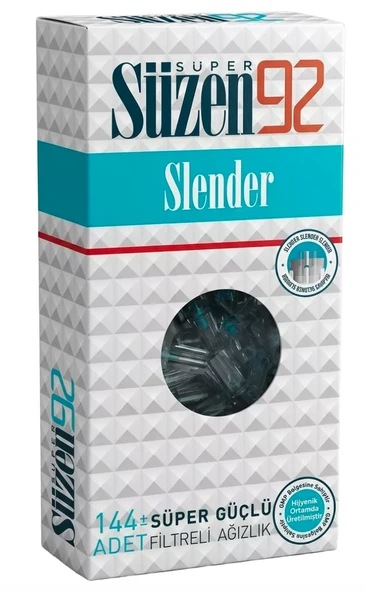Süzen 92 Slender Sigara Ağızlığı 144lü Mavi ürün görseli 1