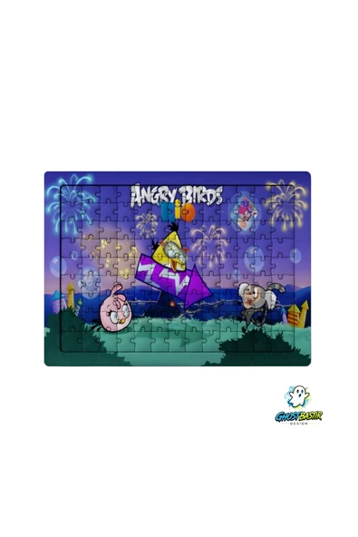 GHOSTBASTIR Design Angry Birds 99 Parça Ayaklı Puzzle Dekoratif Çocuk Yapbozu 0138 ürün görseli 1