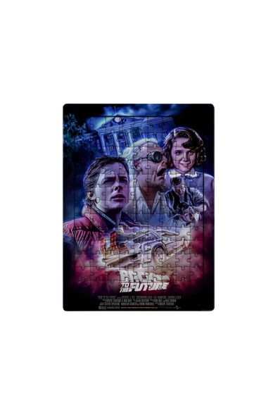 GHOSTBASTIR Design Geleceğe Dönüş 99 Parça Ayaklı Puzzle Dekoratif Çocuk Yapbozu 0133 ürün görseli 1