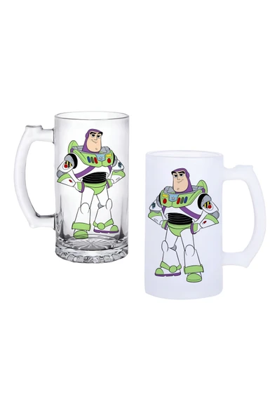 GHOSTBASTIR DESİGN Toy Story Kulplu Bira Bardağı Buzlu veya Şeffaf Seçenekli 0232 ürün görseli 1