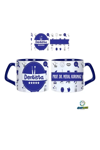 GHOSTBASTIR Design Kişiye Özel Diş Doktoru Kupa Bardak | Tek Adet 0581 ürün görseli 1