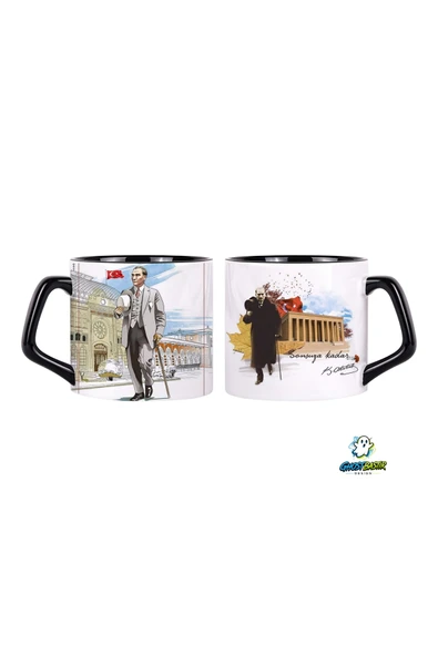 GHOSTBASTIR Design Atatürk Kupa Bardak | Tek Adet 0623 ürün görseli 1