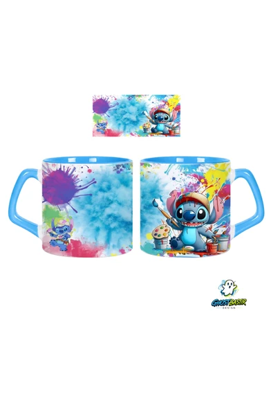 GHOSTBASTIR Design Ressam Stitch Kupa Bardak | Tek Adet 0593 ürün görseli 1
