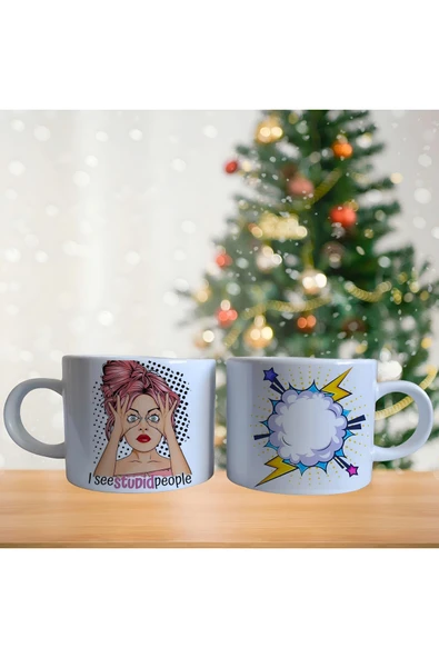 GHOSTBASTIR DESİGN Pop-Art Kupa Bardak | Tek Adet 0378 ürün görseli 1