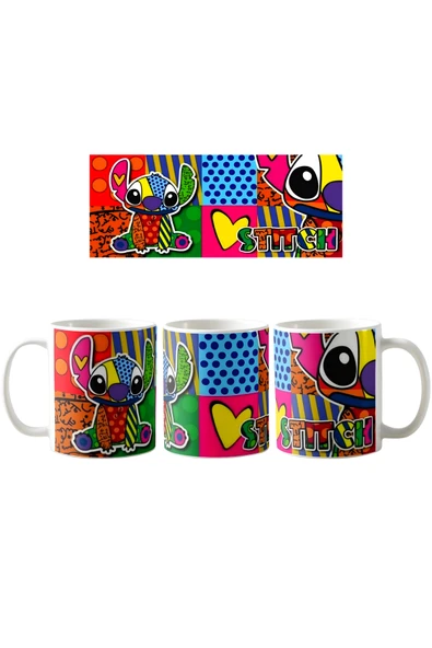 GHOSTBASTIR DESİGN Stitch Kupa Bardak | Tek Adet K0123 ürün görseli 1