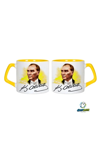 GHOSTBASTIR Design Atatürk Kupa Bardak | Tek Adet 0625 ürün görseli 1