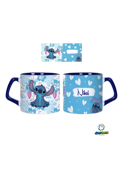 GHOSTBASTIR Design Kişiye Özel Stitch Kupa Bardak | Tek Adet 0580 ürün görseli 1