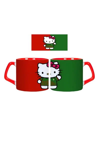 GHOSTBASTIR DESİGN Amedspor Hello Kitty Kupa Bardak | Tek Adet 013 ürün görseli 1