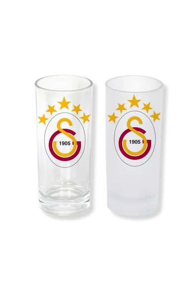 GHOSTBASTIR Design Kişiye Özel Galatasaray Buzlu / Buzsuz Seçenekli Rakı Bardağı 1 Adet Şık Sunum Bardağı 0202 ürün görseli 1