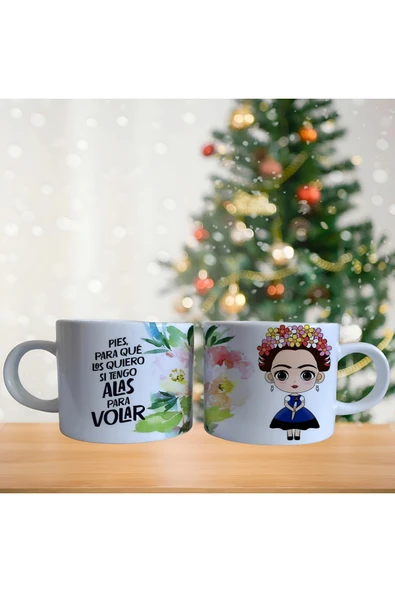 GHOSTBASTIR DESİGN Frida Kahlo Kupa Bardak | Tek Adet 0157 ürün görseli 1