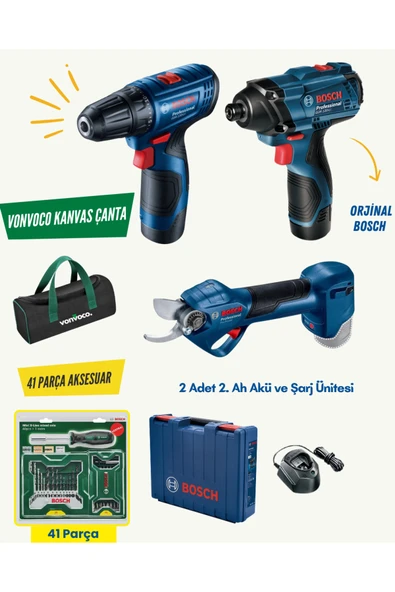 GSR 120 Li Akülü Vidalama Pro Pruner Akülü Şarjlı Dal Budama Makası Gdr 120 Li Somun Sıkma Matkap ürün görseli 1