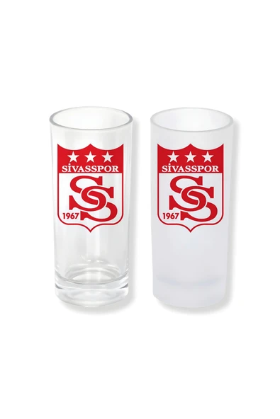 GHOSTBASTIR DESİGN Sivasspor Buzlu / Buzsuz Seçenekli Rakı Bardağı – 1 Adet Şık Sunum Bardağı 090 ürün görseli 1