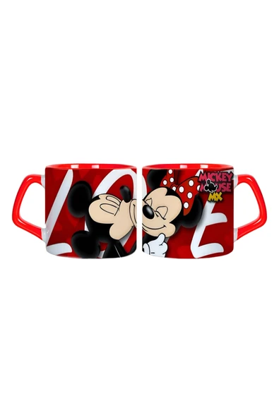 GHOSTBASTIR DESİGN Mickey ve Minnie Kupa Bardak | Tek Adet 0324 ürün görseli 1