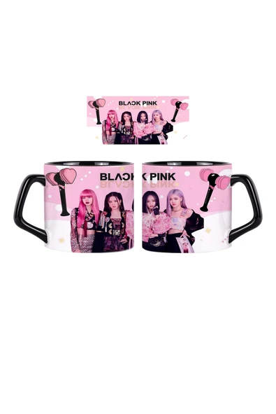 GHOSTBASTIR DESİGN Black Pink Kupa Bardak | Tek Adet 072 ürün görseli 1
