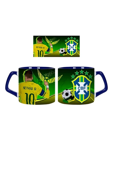 GHOSTBASTIR DESİGN Brezilya Neymar Jr. Kupa Bardak | Tek Adet 093 ürün görseli 1