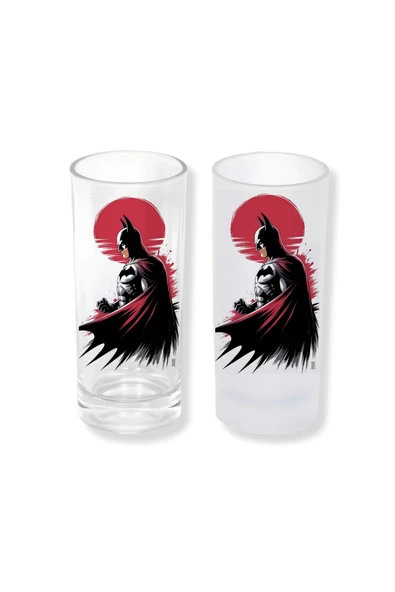 GHOSTBASTIR DESİGN Batman Buzlu / Buzsuz Seçenekli Rakı Bardağı – 1 Adet Şık Sunum Bardağı 0104 ürün görseli 1
